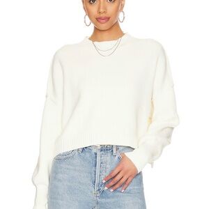 Free People Easy Street Crop Sweater in Moonglow